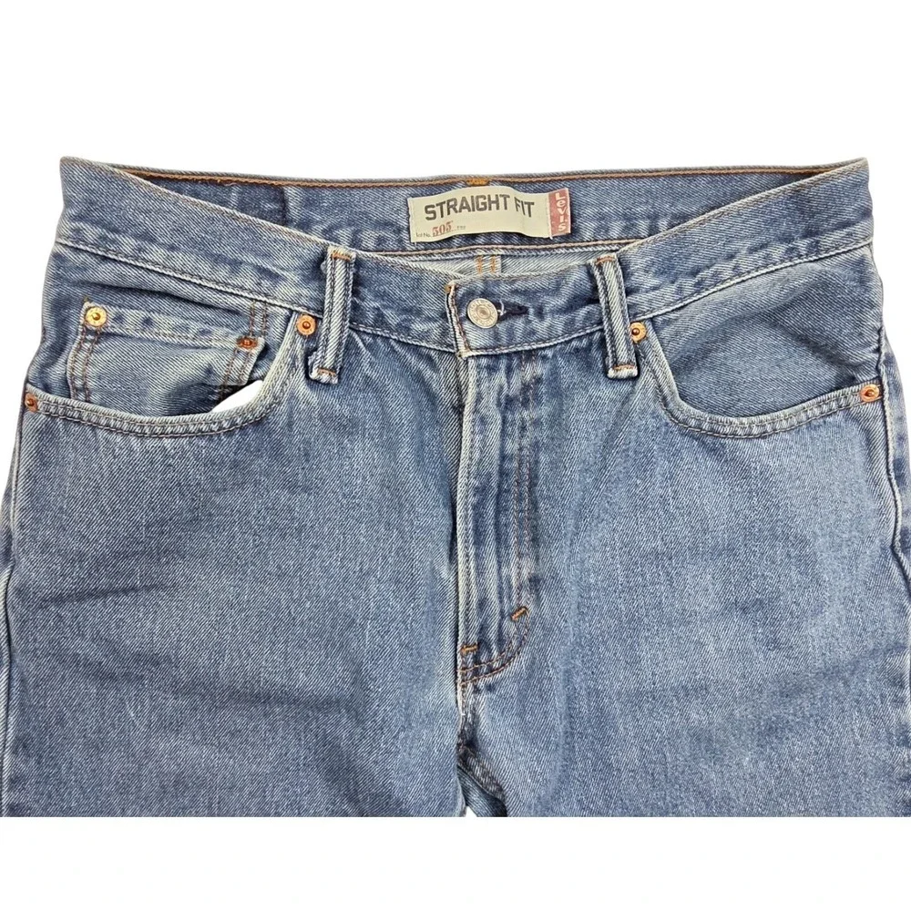 Levi's 505 Regular Fit Straight Leg Light Wash‎ Denim Jeans Men's Size 32X32